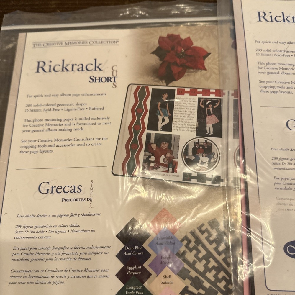 Creative Memories‎ Short Cuts Rickrack Scrapbook 209 pieces 11 colors Lot Of 2 - Picture 8 of 8